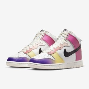 Nike Dunk High Multi-Colour Gradient Sneakers (Women's)